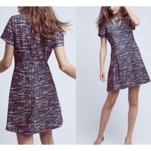 ANTHROPOLOGIE Plenty By Tracy Reese Carmela Tweed Drop Waist Dress—SZ. 8